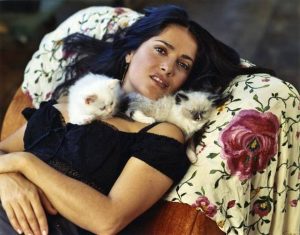 salma-hayek-et-ses-chatons