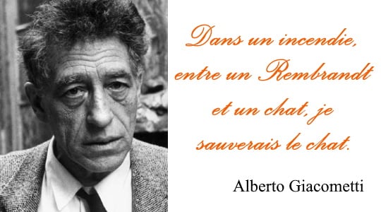 Giacometti chat - Citations sur les chats