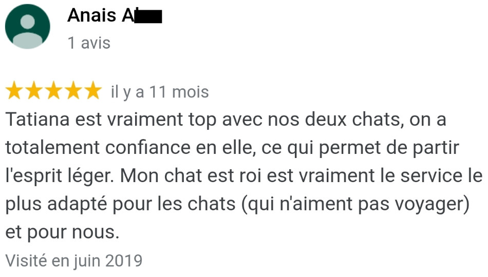 Avis MonChatEstRoi - Anais A