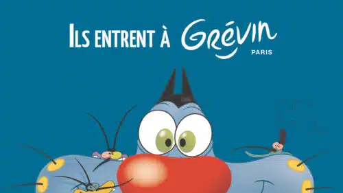 chats célèbres : affiche d'oggy et les cafards au musée Grévin