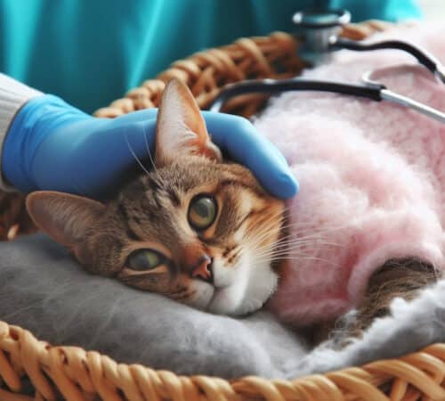 Maladies du chat - chat soigné par un vétérinaire
