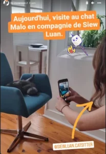 Visite de Brian avec une petsitter